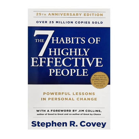 Book cover for 7 Habits of Highly Effective People by Stephen Covey