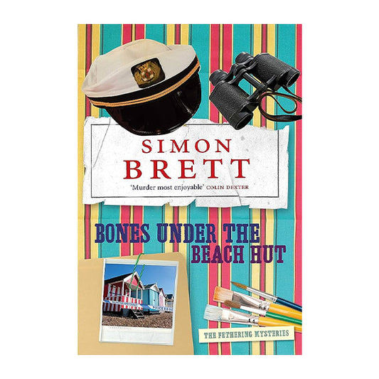 Book cover for Bones under the beach hut by Simon Brett
